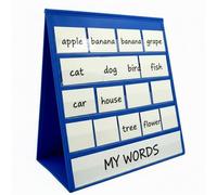 Gatuida Desktop Pocket Chart with 20 Dry Erase Cards - Double Sided Self Standing Tabletop Teaching Stand for Classroom, Phonics Word Building & Daily Schedule, Portable Sentence Strip Holder for Kid