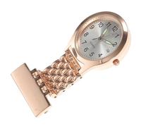 Gatuida Digital Display Hanging Nurse Watch with Alarm LED Night Light Rose Gold Portable Fob Pocket Watch for Medical Staff Hospital Use