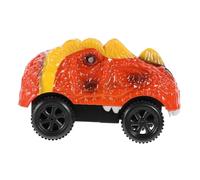 Gatuida Dinosaur Electric Track Car Glowing Battery for DIY Track Accessory for Family Fun and Traffic Safety Education
