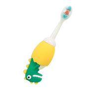 Gatuida Dinosaur Toothbrush for Boys and Soft Bristles Manual Toothbrush with Tongue and Gum Cleaner Safe Small Head for Oral Care and Easy Handling Random Color