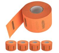 Gatuida Disposable Barber Neck Strips Orange Lightweight Paper Wraps with Adhesive Edges for Haircuts and Dyeing in Salon Settings