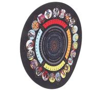 Gatuida Divination Table Cloth Mysterious Rubber Tarot Mat with Delicate Patterns Comfortable Touch Design for Easy Storage for Tarot Reading and Home Decoration