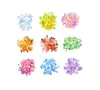 Gatuida DIY Nail Decoration Pearl Sequin Mix 9pcs Glitter Sequins for Manicure Nail Art Supplies and Face Body Craft