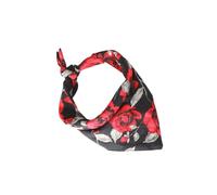 Gatuida Dog Collar Bib for Valentines Day Red Rose Pattern Cotton Material Pet Saliva Collar for Dogs