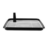 Gatuida Dog Potty Tray with Pee Guide Column, Non-slip Indoor Puppy Toilet, Easy-clean Black Tray 17.72x14.96 Inch for Small and Medium Dogs