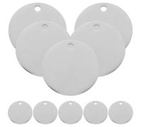 Gatuida Dog Tags Stainless Steel Blank 10Pcs 25Mm Round Metal Pet Id Tags for Crafting and Engraving on Dogs and Cats