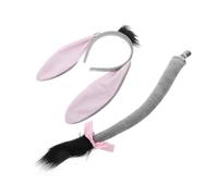 Gatuida Donkey Costume Set for Boys and Girls Halloween Party Headband Ears Tail Accessory Stage Performances