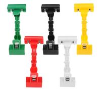 Gatuida Double-Head Adjustable Clip Holder 5Pcs Rotating Flexible Clamp for Sketch Photo and Copy Holding Multi-Colour Setup for Art and Office Use