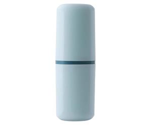 Gatuida Double-Layer Toothbrush Cup Portable Organizer for Travel Modern Design with Separating Compartments for Student Dorm and On-the-go Use