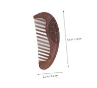Gatuida Double-sided Carved Sandalwood Hair Comb Wooden Scalp Massager for Home and Shop Natural Skin-friendly Peach Wood with Smooth Teeth to Stimulate Circulation and Headache