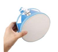 Gatuida Double Sided Drum with Faux Sheepskin Head Wooden Percussion Instrument for Educational Rhythm Development for Boys and Kindergarten and Early Learning