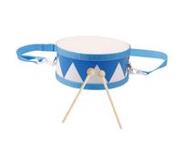 Gatuida Double Sided Wooden Drum with Mallet Simulated Sheepskin Surface Percussion Instrument for Early Music Education and Rhythm Development Drum