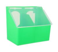 Gatuida Dual Compartment Pigeon Hanging Feeder with Lid Space Saving Wall Mount Bird Food Dispenser for Pigeons and Quails Easy to Clean Feeder Bowl for Loft Management