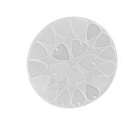 Gatuida Durable DIY Silicone Guitar Pick Casting Mold Flexible Non Stick Plectrum Mold for Creative Keychain Pendant Making Craft