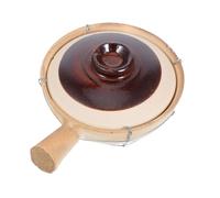 Gatuida Earthenware Clay Pot 0.5l with Handle and Wire Frame White Terracotta Casserole for Korean Bibimbap Cooking Home Kitchen Stone Pot and Rice Dishes