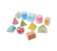 Gatuida Educational Geometric Solids Manipulatives for Preschool Math Learning Detachable Transparent Geometry Blocks for Hands Teaching and Perspective Understanding