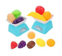 Gatuida Educational Pretend Play Food Set with Miniature Weighing Scales and Realistic Artificial Fruits Vegetables for Preschoolers Family Interaction Role Playing Learning