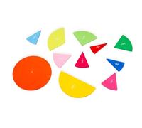 Gatuida Educational Resources Fraction Circles Colorful Math Teaching Kit for Visual Learning Puzzles Safe and Fun Fraction Manipulatives for Classroom and Home Use
