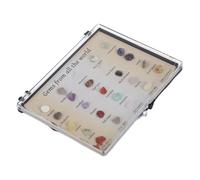 Gatuida Educational Rock and Mineral Kit with Natural Specimens for Mini Acrylic Display Box for Geology Exploration and Learning for Elementary Students and Home Classroom Use