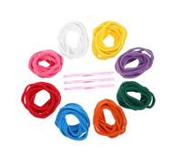 Gatuida Elastic Braided Craft Rope with Multi Color Polyester Strings and Crochet Hooks DIY Weaving Loom Tools for Handmade Decorations and Pot Holder Projects and Adult Craft Supplies