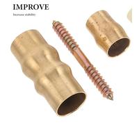 Gatuida Elderly Walking Cane Joint Set Brass Ordinary Crutch Connector Non-Skid Attachment for Seniors DIY Walking Stick Hardware Replacement for Stable Indoor Outdoor Mobility