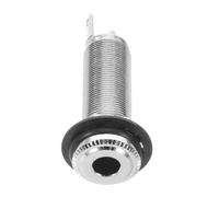 Gatuida Electric Bass Guitar Jack Silver Barrel Input Socket for Bass Guitar Replacement Parts Stable Signal Transmission