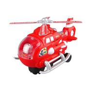 Gatuida Electric Helicopter Rotating Propeller with Music and Luminous Lights Cartoon Design Portable Assembly Helicopter for Boys and
