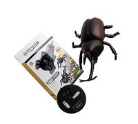 Gatuida Electric Rc Beetle with Lifelike Walking Limbs and Luminous Eyes Wireless Insect for Interactive Play and Creative Gifts Brown Simulation Beetle Model