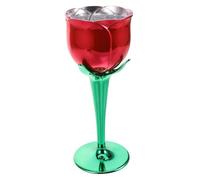 Gatuida Electroplated Floral Wine Glass Reusable Lightweight Rose Cocktail Cup for Weddings Parties Indoor Outdoor Use Easy to Clean Sustainable Design