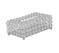 Gatuida Elegant European Style Crystal Tissue Box Holder Decorative Silver Napkin Case for Home Kitchen Car and Wedding Table Centerpiece Practical Multifunctional Tissue Storage Organizer