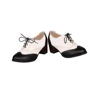 Gatuida Elegant High Heel Chunky Shoes Breathable Stylish Formal Footwear for Parties Meetings and Casual Outings Durable Non Slip Day Comfort Black