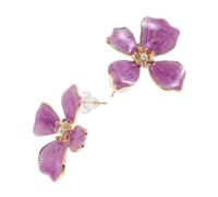 Gatuida Elegant Pastel Flower Earrings with Faux Pearl Color Retentive Floral Jewelry for Women Versatile Romantic Wedding Prom Birthday Sturdy Fashion Accessories