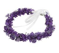 Gatuida Elegant Purple Floral Headband with Realistic Texture and Comfortable Cloth Material, for Celebrations and Formal Occasions, Featuring Lavender Flower Garland Design