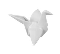 Gatuida Elegant White Ceramic Crane Figurine Solid Decorative Ornament for Living Tv Cabinets and Shelves Stylish Modern Home Decor Accent Crafted Timeless Sculpture