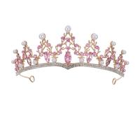 Gatuida Elegant Women Bridal Crown Handmade Alloy Leaf-shaped Rhinestone Headband for Proms and Formal Events Lightweight Wedding Flower Headpieces for Bridesmaids and Teen