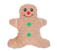 Gatuida Elk Gingerbread Man Toy Squeaky Dog Chew Toy for Christmas Plush Stuffed Animal for Small Medium Puppies Funny Biting Plaything
