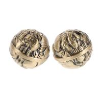 Gatuida Embossed Brass Handball for Exercise and Massage Smooth Balls for Hand Therapy and Strength Training for Chinese Baoding Balls Practice