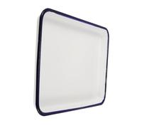 Gatuida Enamel Bake Pan Rectangular Multi Functional Oven Tray for Baking Roasting Serving Food Storage Smooth Wear Resistant Surface Easy to Clean and Safe for Kitchen Use