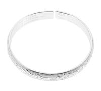Gatuida Engraved Buddha Cuff Bracelet for Men and Women Silver Plated Bangle with Positive Blessings Lightweight and Skin Friendly Design for Everyday Wear