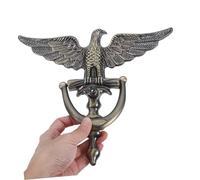 Gatuida European Style Eagle Head Zinc Alloy Door Knocker with Peephole Security Viewer Antique Color Easy Installation Indoor Outdoor Decorative Front Door Ring