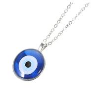Gatuida Evil Eye Pendant Necklace for Women Blue Turkish Eye Jewelry Simple Design Fashionable Protection Charm for Teen Everyday Wear