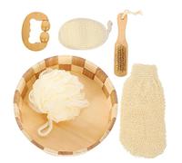 Gatuida Exfoliating Bath Ball and Foot File with Gloves for Body Cleaning Dead Skin Removal and Smooth Skin Care Bath Kit with Storage Box Suitable for Arms Legs Back and Feet