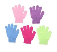 Gatuida Exfoliating Gloves Five Finger Bath Gloves 30pcs Nylon Back Massage Shower Scrubbers Body Exfoliator for Adults and Students Spa Shower Use Random Color