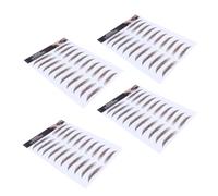 Gatuida Eyebrow Transfer Stickers Arch Shape 6d Hair-like 4pcs Reusable Brown Water Transfer Paper Eyebrow Tool with Gentle Curve and, Not Easy to Fall