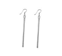 Gatuida Fashion Jewelry Silver Plated Long Tassel Hook Earrings for Women Eye Catching Six Wire Dangle Design Sold in One Pair for Parties and Special Occasions