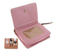 Gatuida Faux Leather Cartoon Cat Wallet with Snap Button Bifold Design Lightweight Coin Purse for Women and Student Friendly Small Essentials Holder