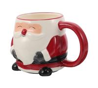 Gatuida Festive Ceramic Santa Claus Mug with Handle Microwave and Dishwasher Safe Christmas Coffee Cup Unique Holiday Tea Cup for Hot Beverages Family and Friends