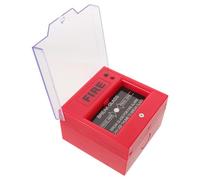Gatuida Fire Emergency Button Prevents Accidental Resets with Key Plastic Material with Cover, Instant Activation of Alarm Signals Red Fire Safety for Large Public Areas and Corridors