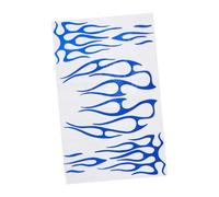 Gatuida Flame Fire Tribal Reflective Motorcycle Tank Stickers Blue Durable Decals for Helmet Bicycle Car Hood Fit for Custom Bike Decoration