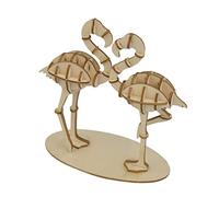Gatuida Flamingo Wooden Puzzle for Creative Handmade DIY Craft Model Educational Boys Enhancing Hand Eye Coordination and Hands Skills